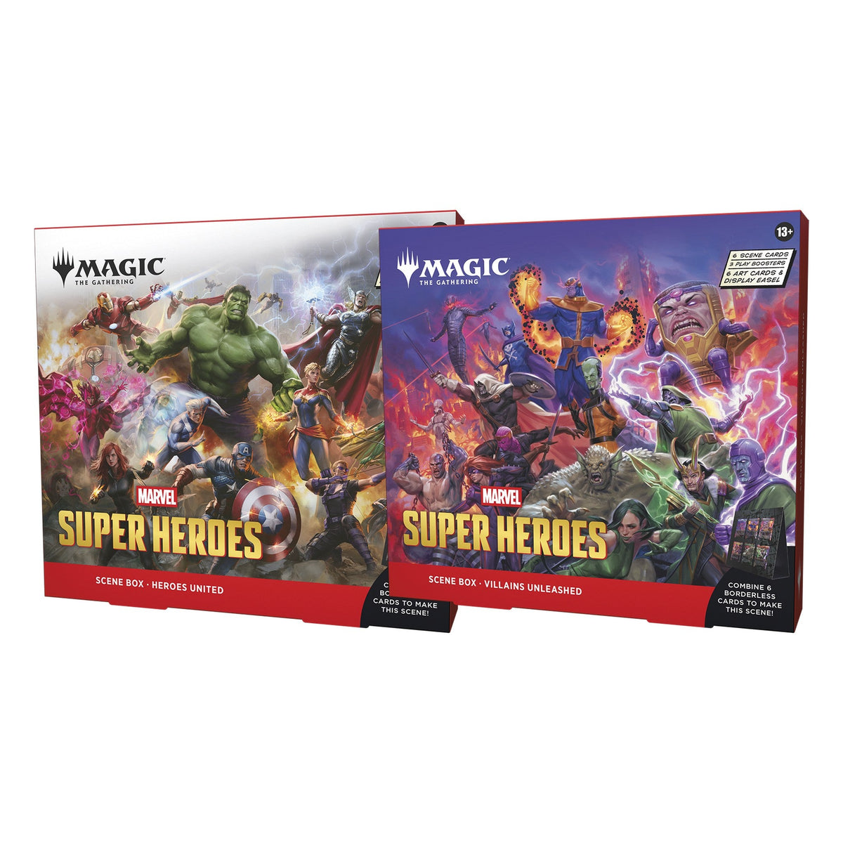 MTG Marvel Super Heroes Scene Box Set of 2 – Heroes United + Villains Unleashed - Capyquest TCG
