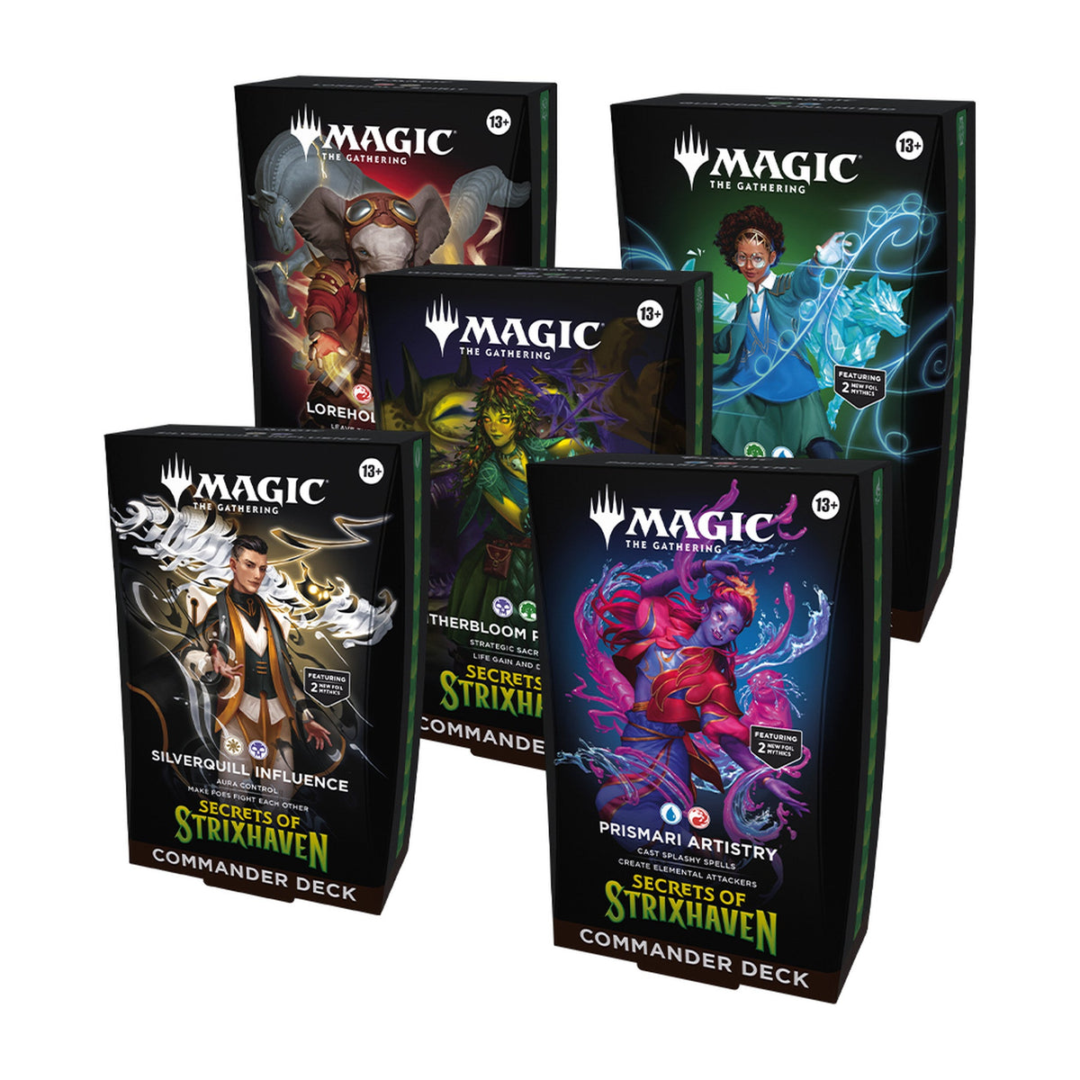 MTG Secrets of Strixhaven Commander Deck Set of 5 – All Five Decks (English) - Capyquest TCG